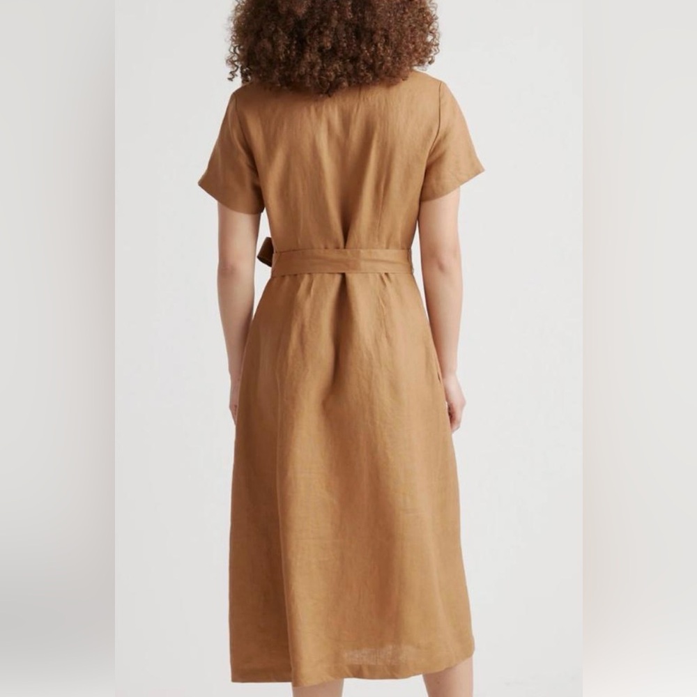 Quince 100% European Linen Button Front Dress - Picture 5 of 5